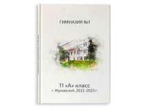 Выпускной альбом для 9 и 11 класса Акварель ваша школа на обложке